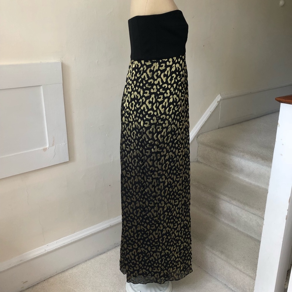 DVF Adriana Strapless Silk Leopard Maxi Dress EUC - Picture 4 of 8